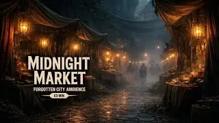 Midnight Market in a Forgotten City - Medieval Fantasy Ambience (63 MIN)