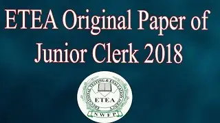Junior clerk past paper  ETEA  2018