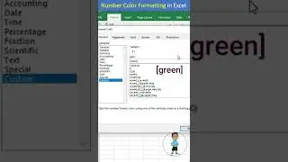 Number Color Formatting in Excel #excel #exceltips #exceltutorial #msexcel  #youtubeshorts #shorts