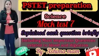 PSTET science mock test 7,,, most important questions related to blood and digestion.....