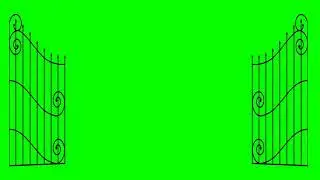 Gate Open and Closed   Animation Green Screen 4K VIDEO