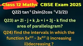 CLASS 12 MATHS PYQS 2025 Explanation | SET-1 Sec B | CBSE BOARD EXAM PAPER 2025