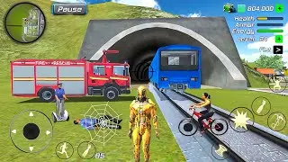 Super Iron Robot Hero Vice Vegas - Fire Truck at Train Station - Android Gameplay 