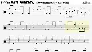 How to play Three Wise Monkeys On Drums 🎵