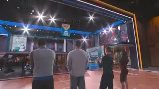 Amazon Prime raises a Knicks NBA Cup banner in the studio