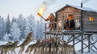90-Year-Old Woman vs 1000 Wolves to Save Her Snow Sheep at &ndash;71&deg;C | Yakutia Survival