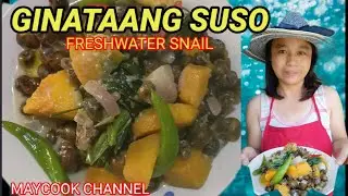 GINATAANG SUSO(FRESHWATER SNAIL)#ginataang suso#panlasangpinoy #lutongpinoy