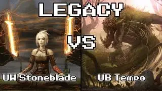 UW Stoneblade vs UB Tempo. Paper Legacy MTG