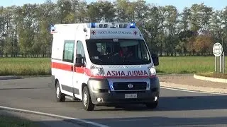 Ambulanza CRI Legnano in emergenza | Italian Red Cross ambulance responding code 3.