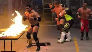 WWE 2K24 | Christian vs Chuck Palumbo vs JBL vs The Hurricane | Backstage Brawl