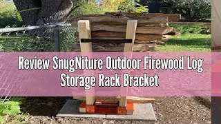 Review SnugNiture Outdoor Firewood Log Storage Rack Bracket Kit, Adjustable Log Rack Holder, Firepla