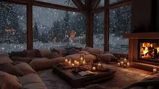 Slow Piano in a Cozy Room | Fireplace Ambience for Calm Nights