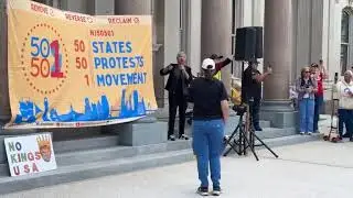Congresswoman Bonnie Watson Coleman at the No Kings Protest in Trenton, NJ 10-18-25 