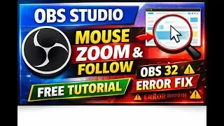 OBS Mouse Zoom & Follow Plugin | OBS 32 Error Fix | Free Screen Recording Hindi