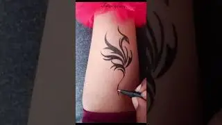 Beautiful phoenix tatto design for beginners'&hearts;️ #shorts #phoenix #allblack #trending