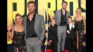 Chris Hemsworth, Elsa Pataky make rare appearance with twin sons