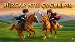 R&uuml;zgar Atlı &Ccedil;ocuklar 🐎🇦🇿 | At Binme ve Koşma Şarkısı (KidzingX)
