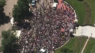 SkyEye Video: Crowd Protests Separation Of Immigrant Children, Families At Border