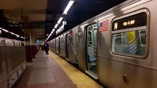 R160 Court Street bound (N) Train meets an R160 (Q) via 6th Avenue at DeKalb Avenue