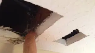 Finding a plumbing leak in the ceiling