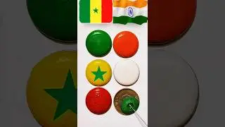 Water Drops 🌊 Painting|| 🇸🇳🇮🇳🫡 Flag Art|| #shorts #viral #trending #coin #water #drop #art #video