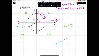 Openstax Algebra and Trigonometry §7.3 #43.  Find cos 7pi/6 and sin 7pi/6.