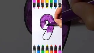 🎨🔥How to color Learn with Sally✨ #drawing #painting #kids #number #colors #art