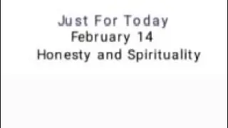 N.A. JUST FOR TODAY FEBRUARY 14 ENGLISH AUDIO TEXT I.P.