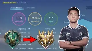 JESS NO LIMIT EPIC TO IMMORTAL 100% WINRATE 🔥 (273 win streak in rank)