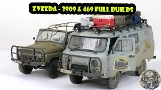 Звезда 1/35 УАЗ 3909 и 469 Двойная сборка!