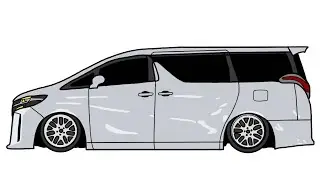 CARA MENGGAMBAR MOBIL ALPHARD TERBARU