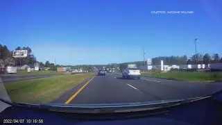 Dashcam video shows small plane crash onto Georgia roadway