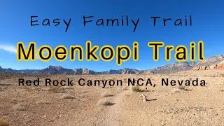 Hiking the Moenkopi Trail, an easy family friendly trail, hike Red Rock Canyon NCA, Nevada