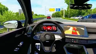 Volkswagen Golf 8 R-Line | Euro Truck Simulator 2 | Steering Wheel Gameplay