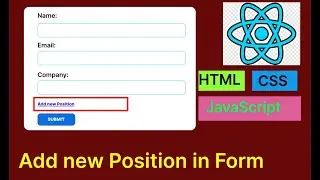 How to Add multiple rows in form | React.js | HTML | CSS | JavaScript
