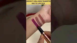 Insight 24 hours non transfer matte lipstick swatches and review | #shorts