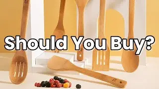Reviews Wooden Spoons for Cooking 6-Piece Bamboo Utensil Set Apartment Essentials Wood