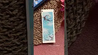 Aesthetic Bookmark Idea 🌸🔖 / HIMI Gouache Painting #bookmark #art #aesthetic #viralshorts #shorts
