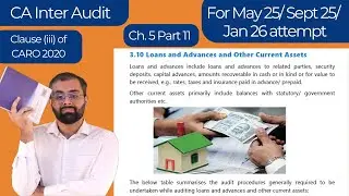 Audit of Loans and Advances and Other Current Assets | Clause (iii) of CARO, 2020 | M 25 S 25 J 26