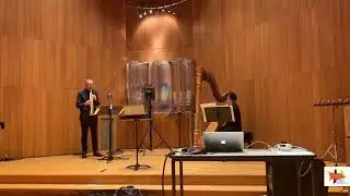 Chris Corrigan IS FADA EN L&Agrave; (2019) for Soprano saxophone, Harp and electronics