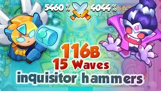 INQUISITOR (5k%) vs BANSHEE (3k%) The Hammer - 15 Waves 116 Billion - RUSH ROYALE