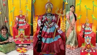 Festival background decoration|Diwali Lakshmi Puja & Navratri Durga Puja decoration ideas at home