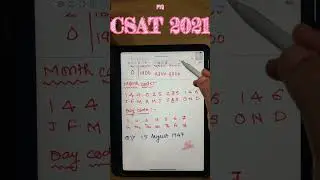 UPSC CSAT 2021 PYQ || Calendar Model Question