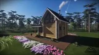 Баня из бревна 240х240