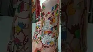 pure Bangalore silk kantha stitch saree with bp@hasibakhatun7123