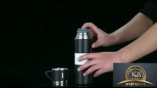 500ml Stainless Steel Vacuum Flask Mug Business Gift Set Travel Thermos Bottle Cup set