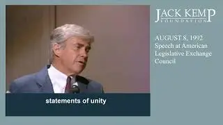 Jack Kemp on National Unity #politics #democrat #republican #jackkemprepublican