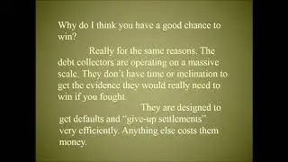 What Can One Person Do about Debt Defense?