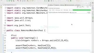 23  Step 20   Better Assertions with Hamcrest   HamcrestMatcherTest