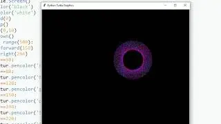 Python Turtle||Color Changing Circle